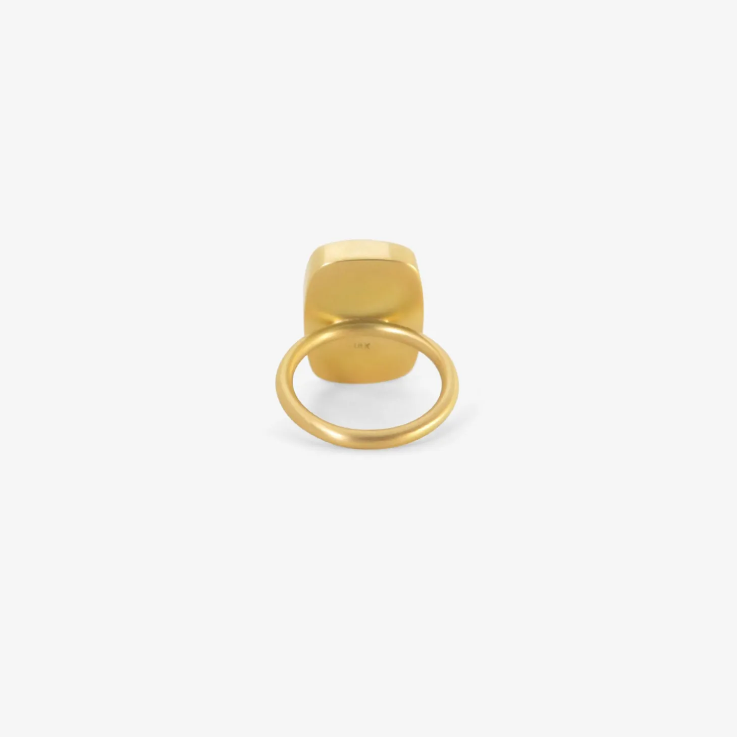 18k & almandine garnet tree intaglio ring