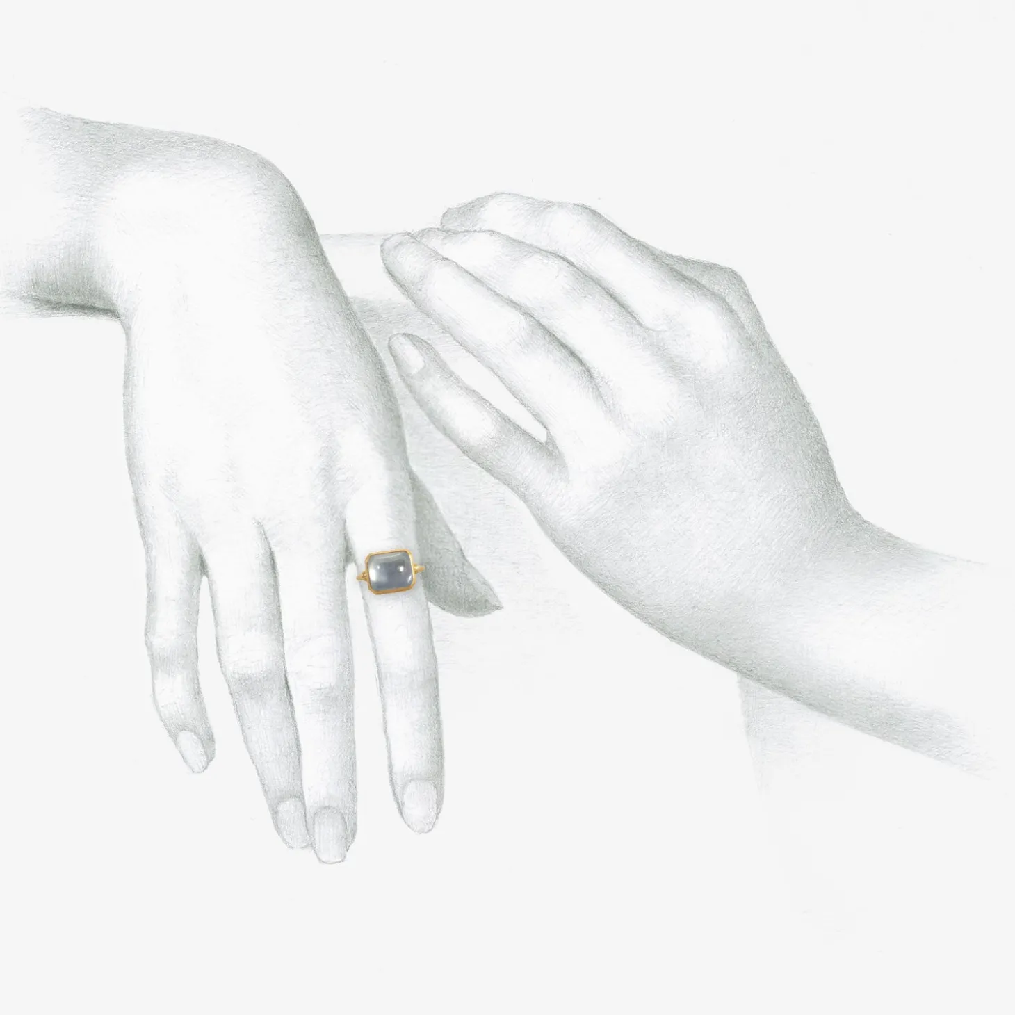 22k & aquamarine capsa ring