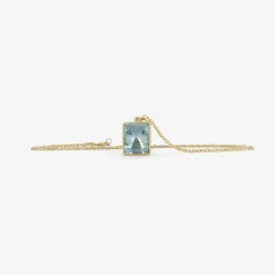 18k & aquamarine cube pendant, 11.64ct