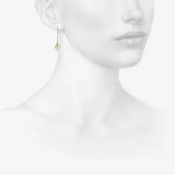 18k & aquamarine small hoop clusters