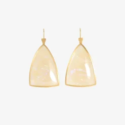 22k & australian opal shield earrings, 56.39ct