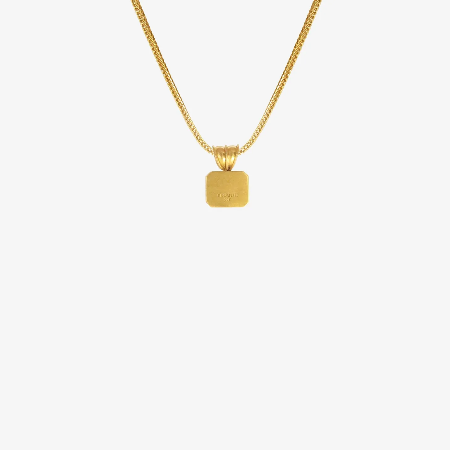 22k & beryl baby block pendant