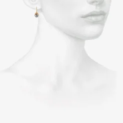 14k & black freshwater pearl eggplant earrings