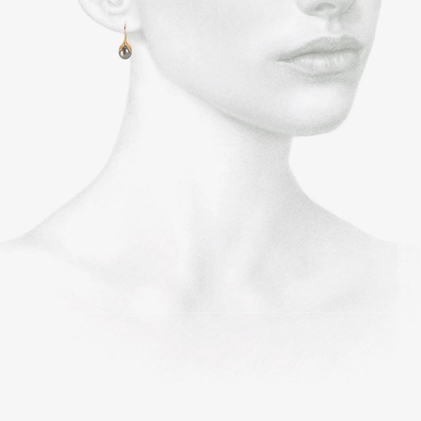 14k & black freshwater pearl eggplant earrings