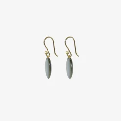 14k & black mother-of-pearl lily pads