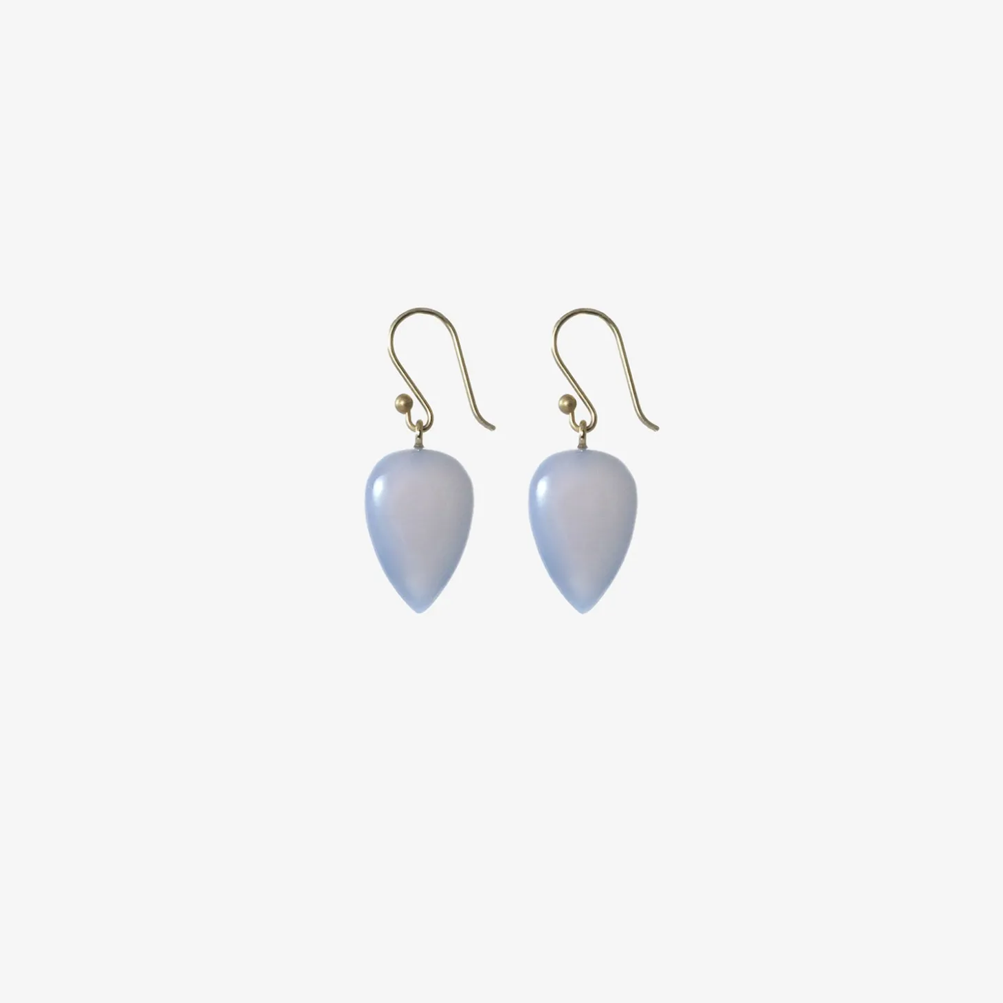 14k & blue chalcedony acorns