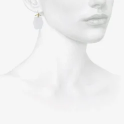 18k & blue chalcedony cloud earrings