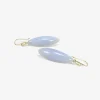 14k & blue chalcedony long berries