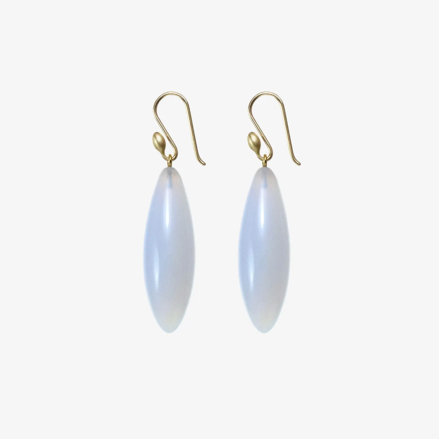 14k & blue chalcedony long berries