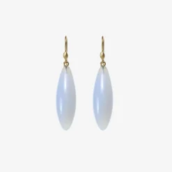 14k & blue chalcedony long berries