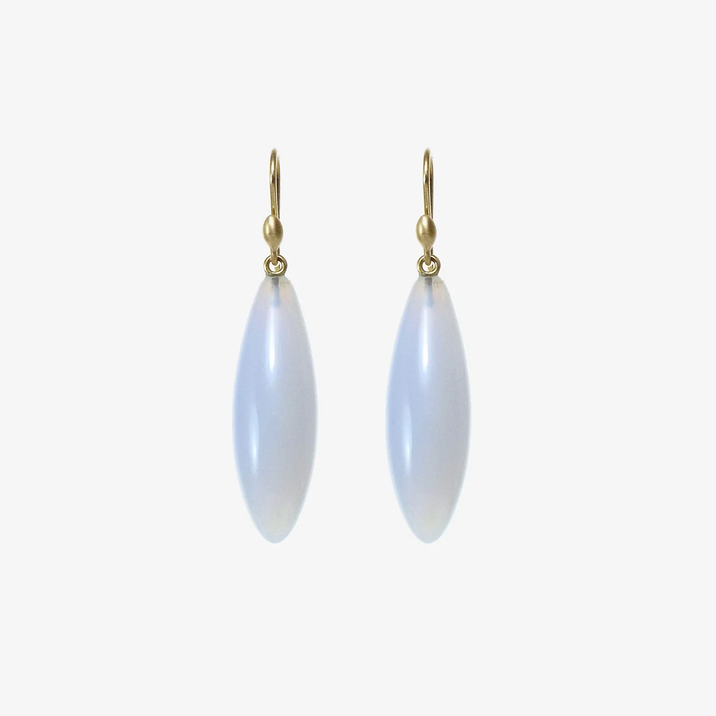 14k & blue chalcedony long berries