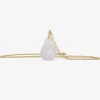 18k & blue chalcedony pear pendant