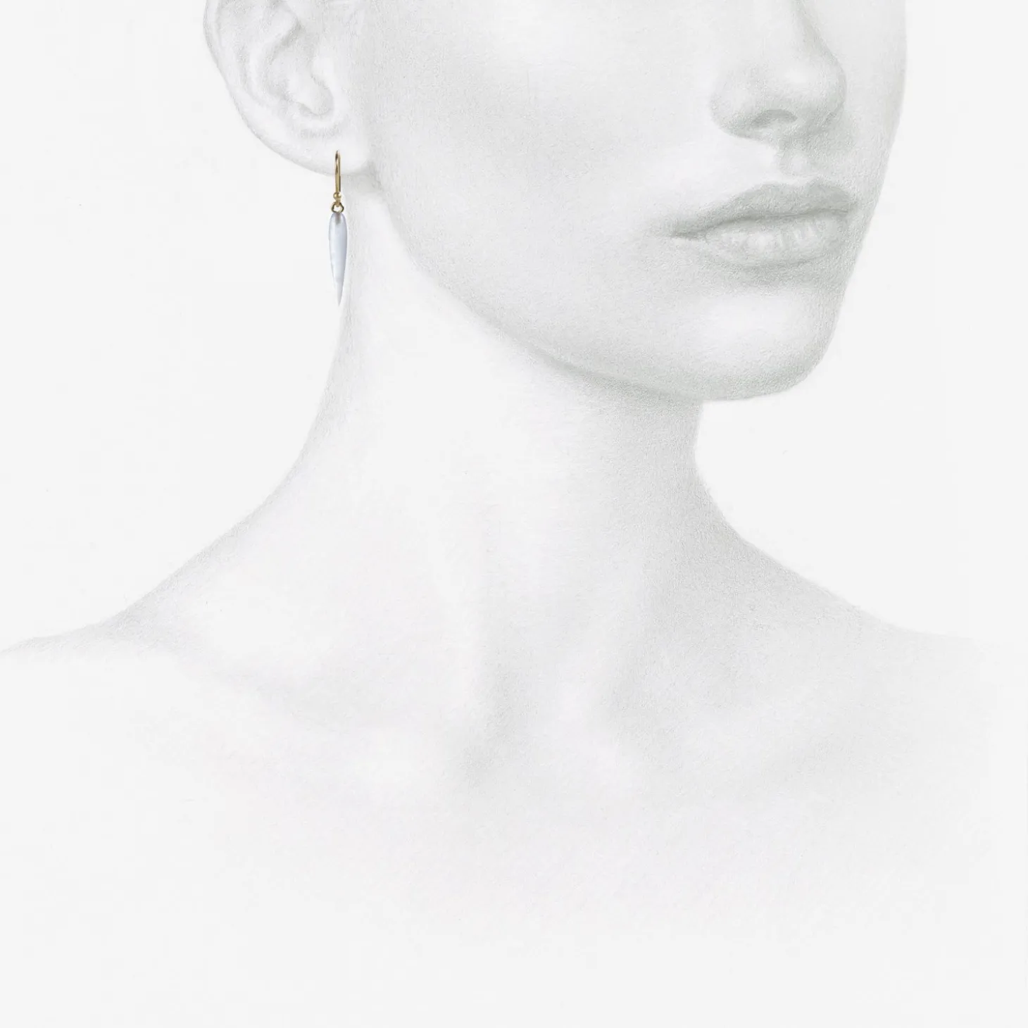 14k & blue chalcedony rice