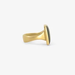 18k & blue green tourmaline chiclet ring, 9.36ct