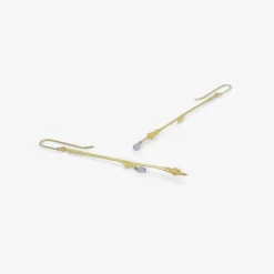 18k & blue sapphire medium branch earrings