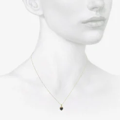 18k & blue sapphire sweetheart pendant, .55ct