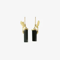 18k & blue tourmaline crystal with wasps