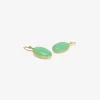 18k & brazilian chrysoprase oval drop earrings, 18.57ct