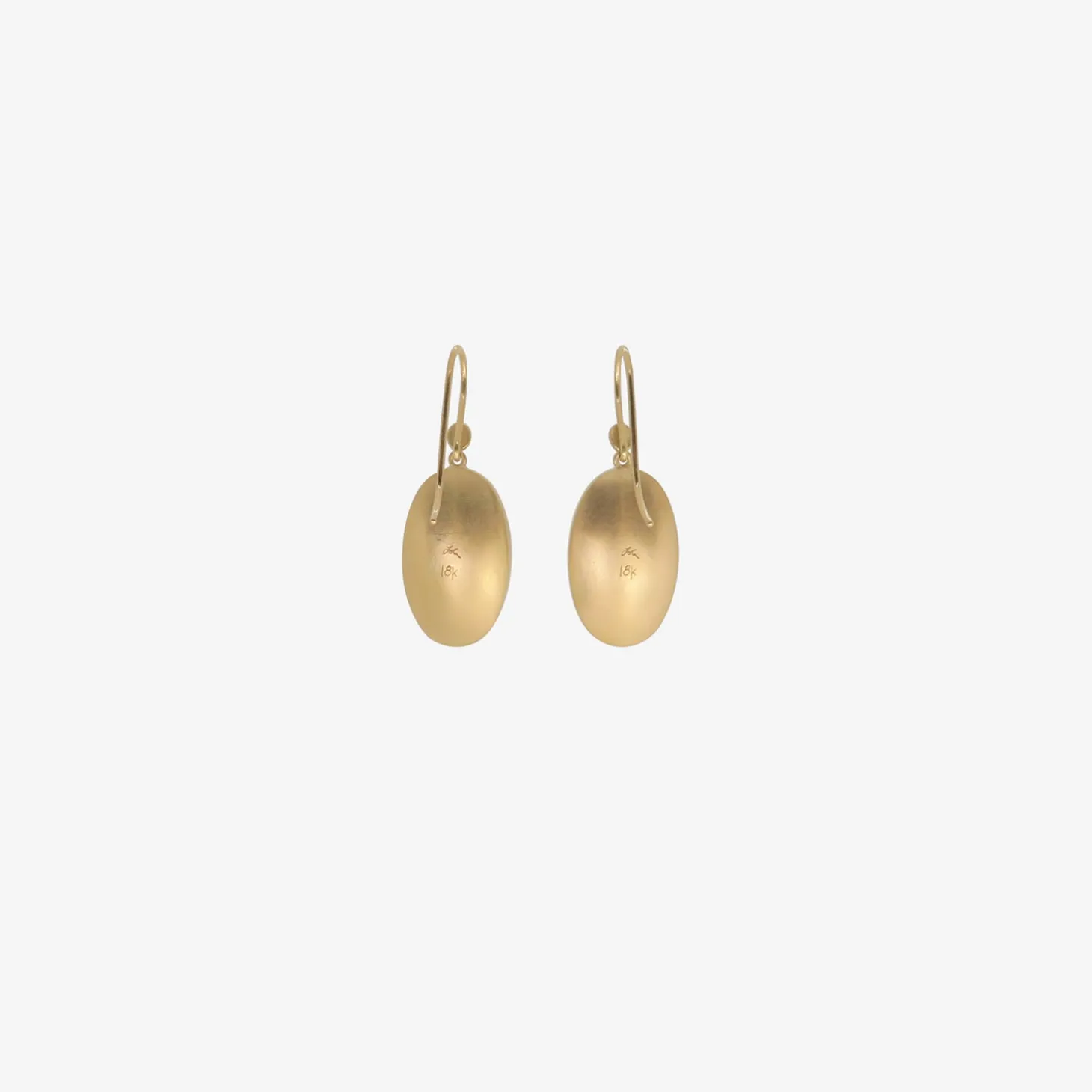 18k & brazilian chrysoprase oval drop earrings, 18.57ct