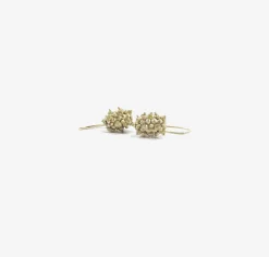 14k & brown diamond large raspberry earrings