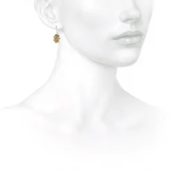14k & brown diamond large raspberry earrings