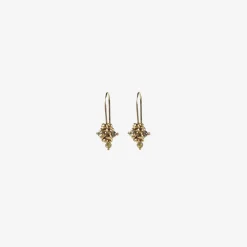 14k & brown diamond small raspberry earrings