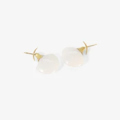 18k & chalcedony amphora earrings