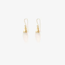 18k & chalcedony amphora earrings