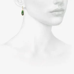 18k & chrome tourmaline sequin pebble earrings, 2.64ct