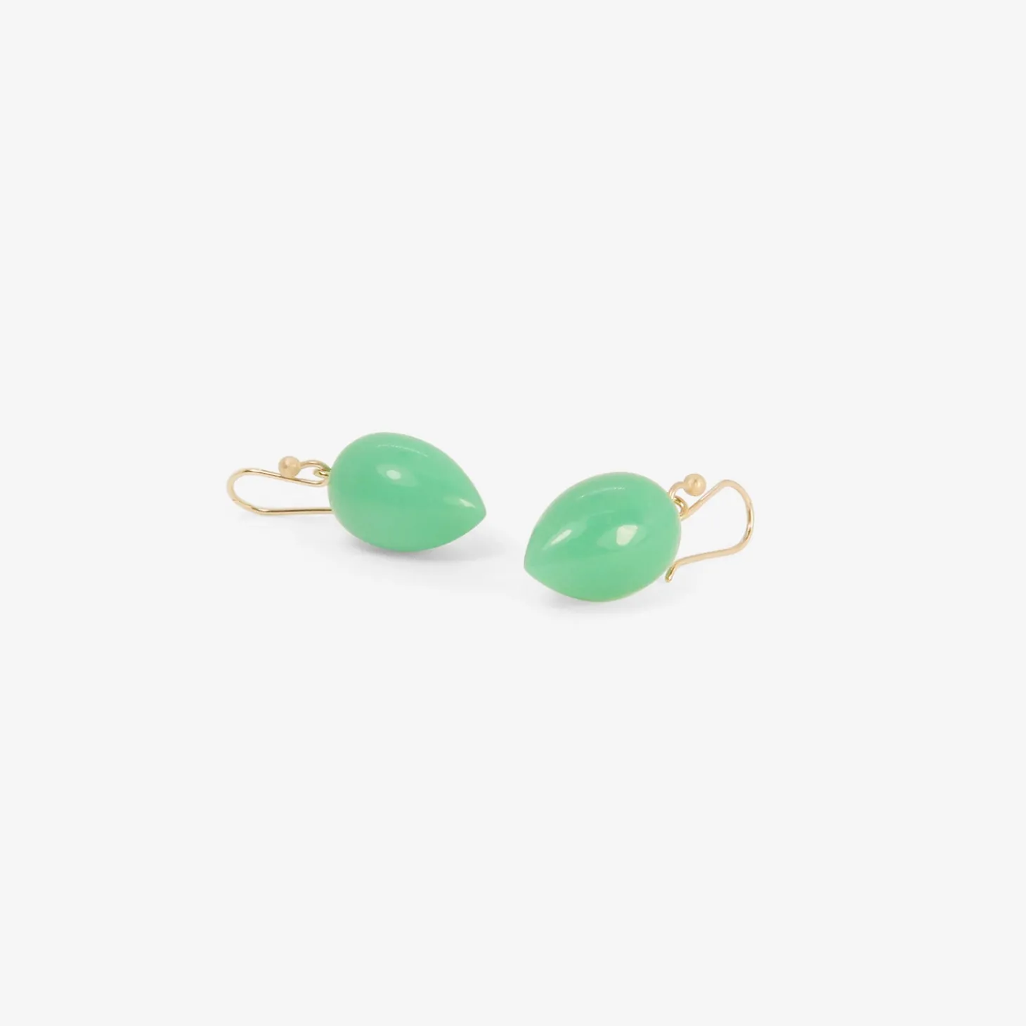 14k & chrysoprase acorns