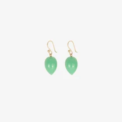 14k & chrysoprase acorns