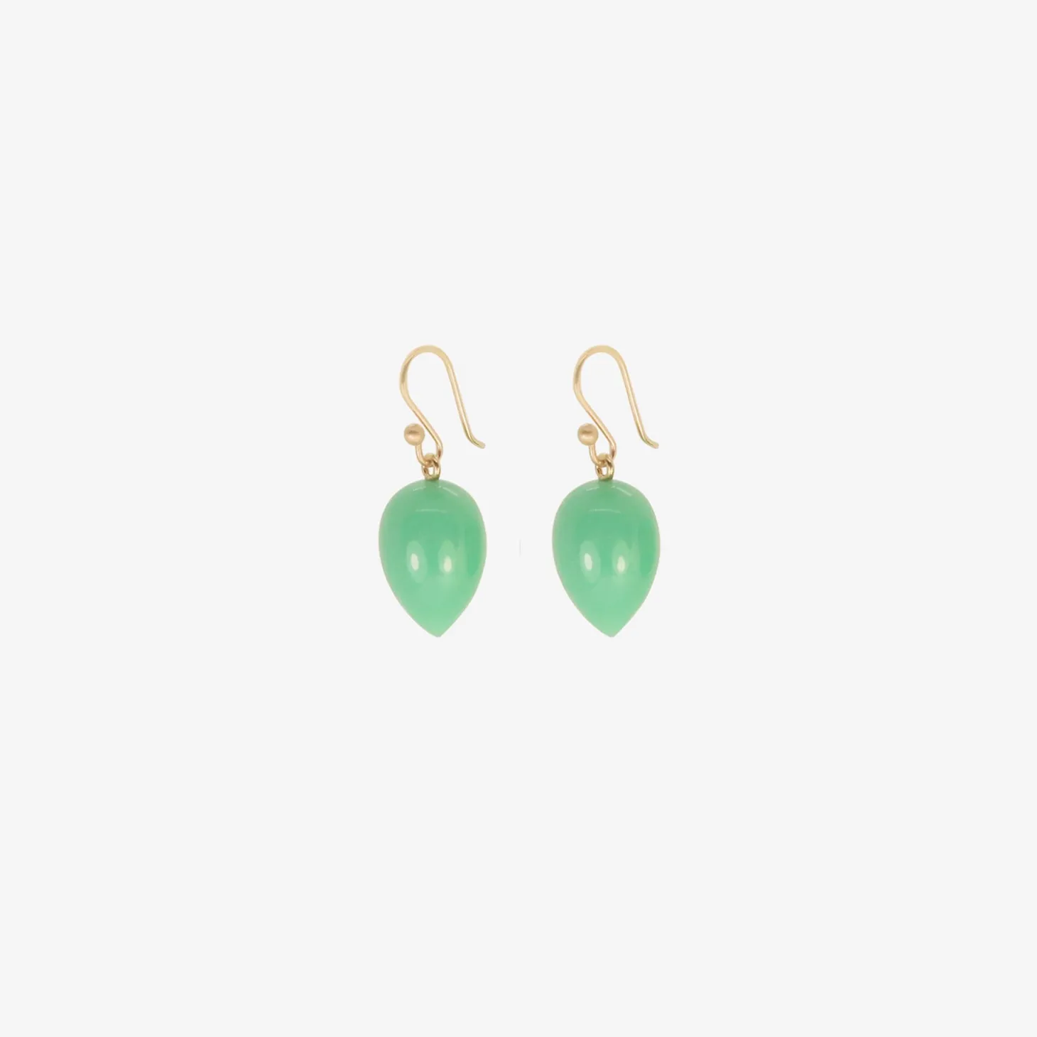 14k & chrysoprase acorns