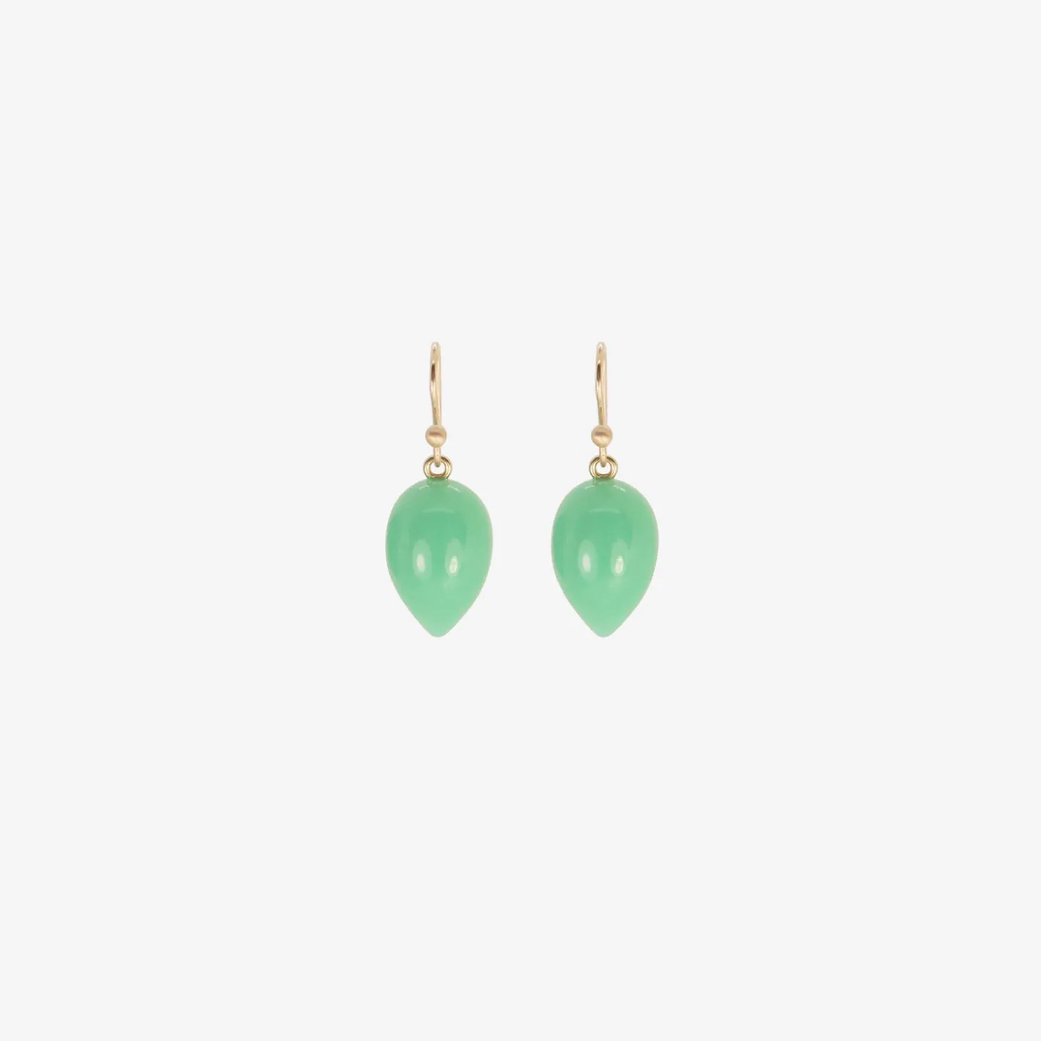 14k & chrysoprase acorns