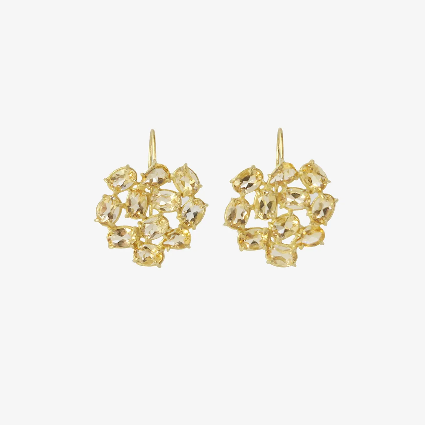 18k & citrine florette earrings