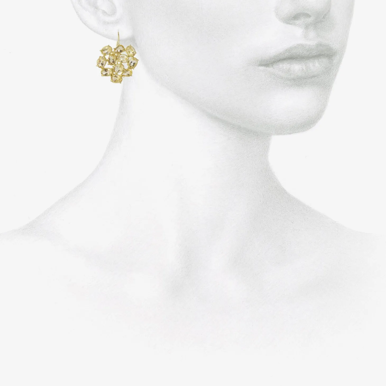 18k & citrine florette earrings