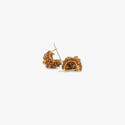 18k & citrine large basket earrings