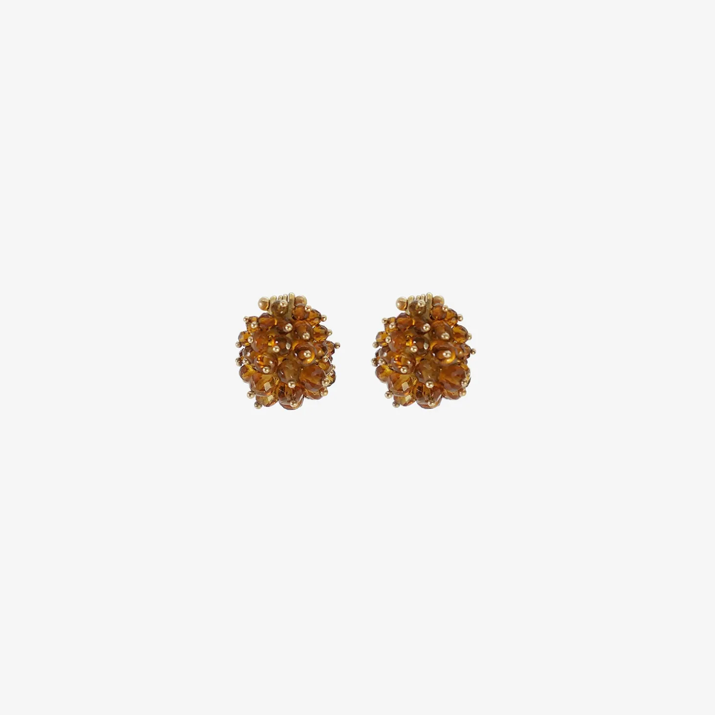 18k & citrine large basket earrings