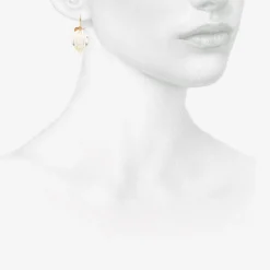14k & clear quartz chinese lantern earrings