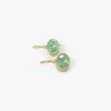 18k & colombian emerald oval drop earrings, 4.84ct