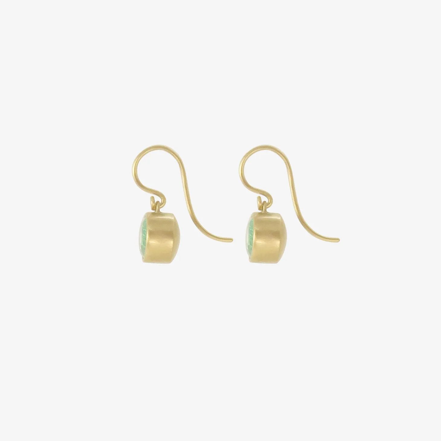 18k & colombian emerald oval drop earrings, 4.84ct