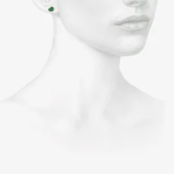 22k & colombian emerald pebble studs, 3.06ct