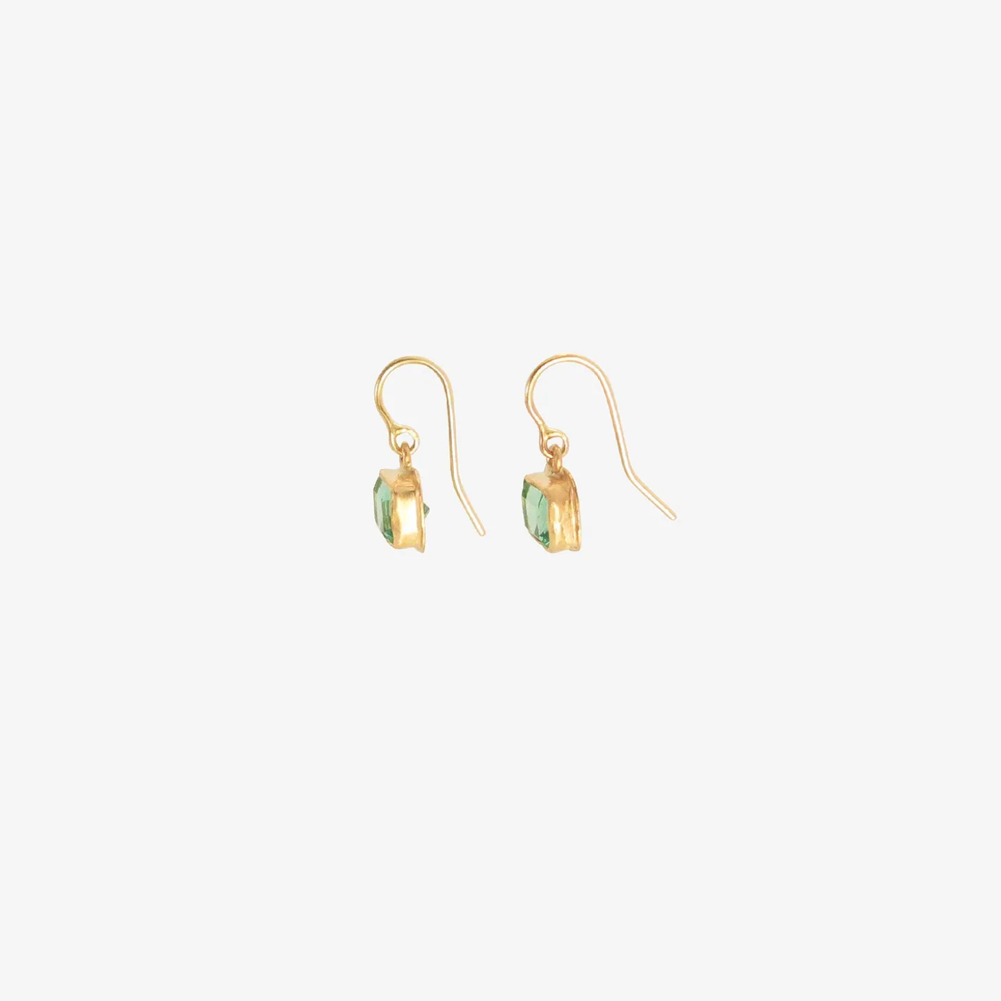 18k & colombian emerald single drop earrings, 2.75ct