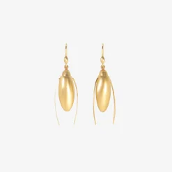14k & coral scarab earrings
