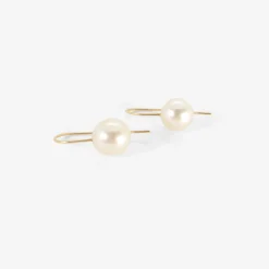 18k & cream-colored south sea pearl earrings