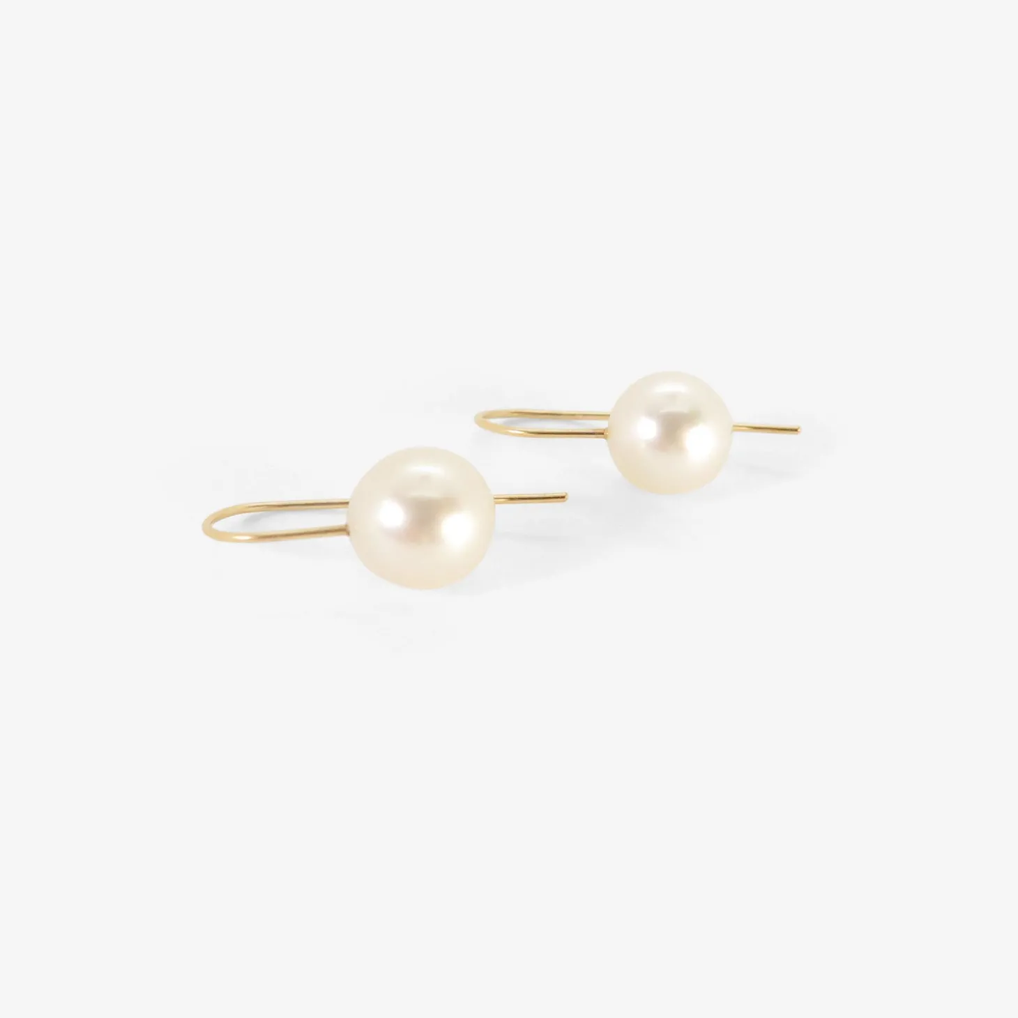 18k & cream-colored south sea pearl earrings