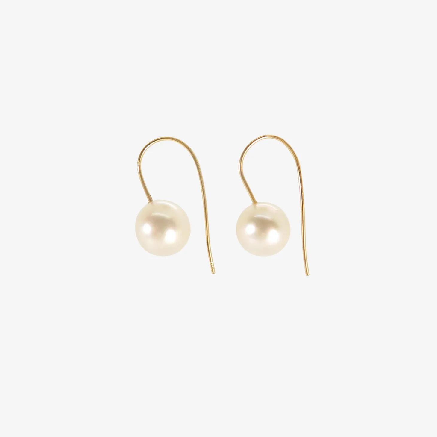 18k & cream-colored south sea pearl earrings