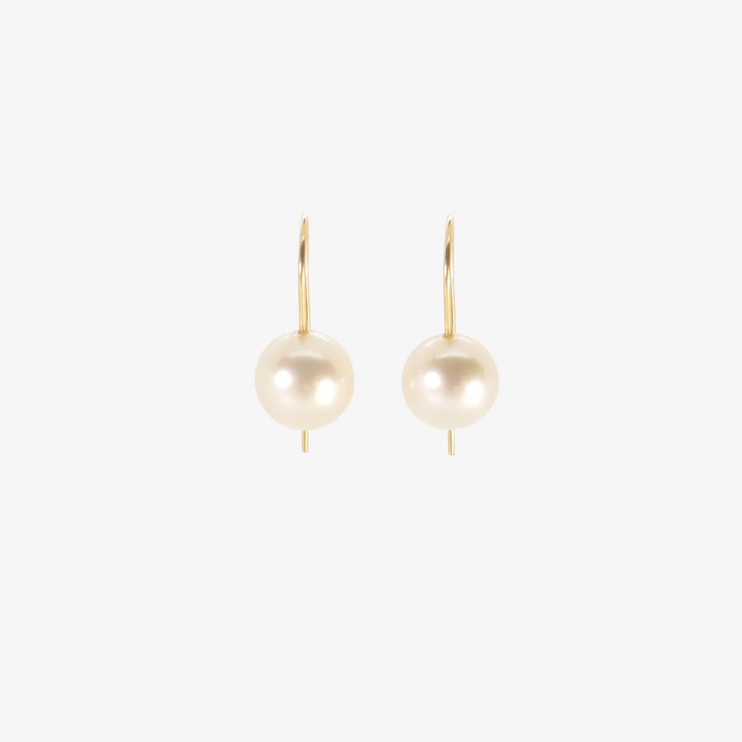 18k & cream-colored south sea pearl earrings