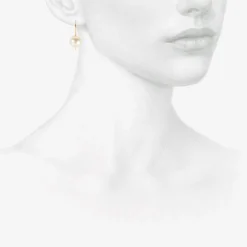 18k & cream-colored south sea pearl earrings