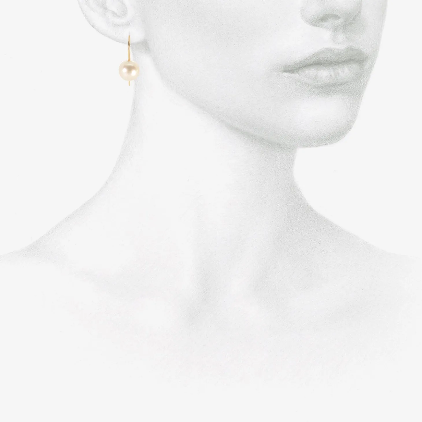 18k & cream-colored south sea pearl earrings