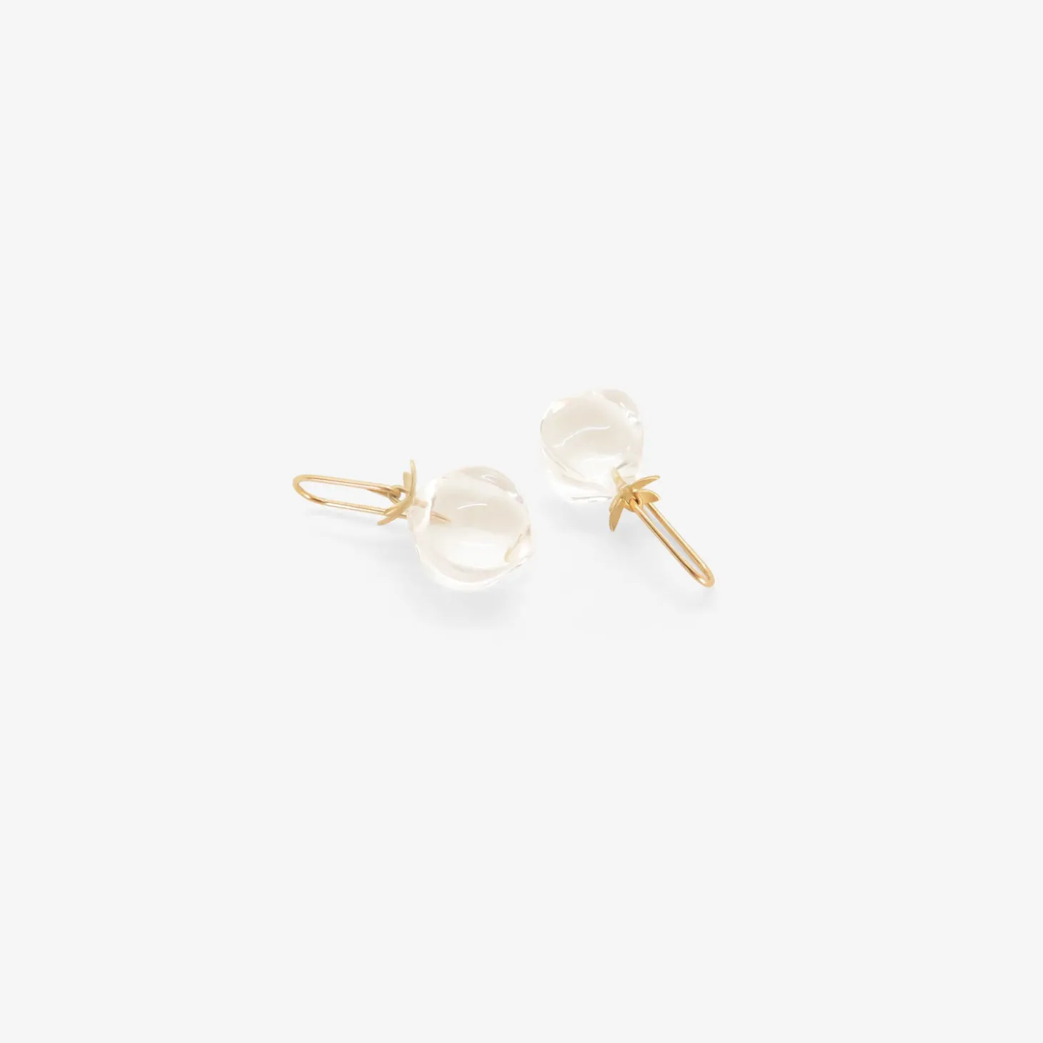 18k & crystal hickory nut earrings